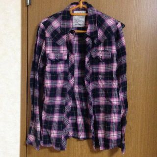 ヘザー(heather)のHEATHER♡チェックシャツ(カットソー(長袖/七分))