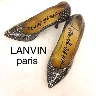 ランバン(LANVIN)のランバン ビジューパンプス パイソン(ハイヒール/パンプス)