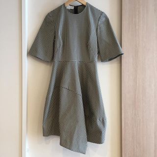 ステラマッカートニー(Stella McCartney)のstella mccartney アシンメトリー千鳥格子柄ワンピース(ひざ丈ワンピース)