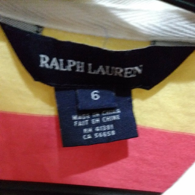 Ralph Lauren(ラルフローレン)のボーダーワンピース。 キッズ/ベビー/マタニティのキッズ服女の子用(90cm~)(ワンピース)の商品写真