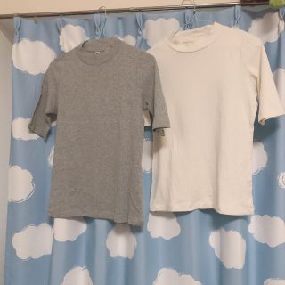 ユニクロ(UNIQLO)の【2点セット！！！】ユニクロ リブハイネックTシャツ(Tシャツ(半袖/袖なし))