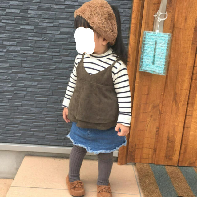 petit main(プティマイン)のpetitmain   フリンジデニムスカート90cm キッズ/ベビー/マタニティのキッズ服女の子用(90cm~)(スカート)の商品写真