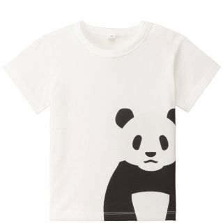 ムジルシリョウヒン(MUJI (無印良品))の未使用タグ付き 無印 動物Tシャツ80 2枚セット(Ｔシャツ)