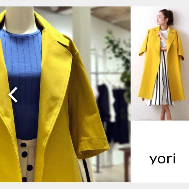 yoriのキャンバスラップコート☆即完売 レディースのジャケット/アウター(ロングコート)の商品写真