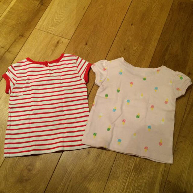 babyGAP(ベビーギャップ)のTシャツ2枚セット 80 キッズ/ベビー/マタニティのキッズ服女の子用(90cm~)(その他)の商品写真