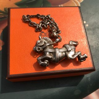 【美品】HERMES エルメス イヤリング ホース 馬 シルバー