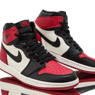 ナイキ(NIKE)のオマケ付 AIRJORDAN1 エアジョーダン1 bred toe 26.5 (スニーカー)