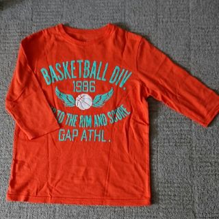 ギャップキッズ(GAP Kids)のサイズ150 GAP7分袖オレンジ色(Tシャツ/カットソー)