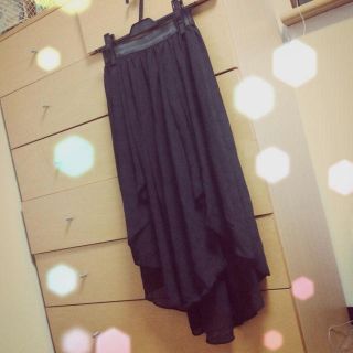 アシンメトリーシフォンスカート(ロングスカート)