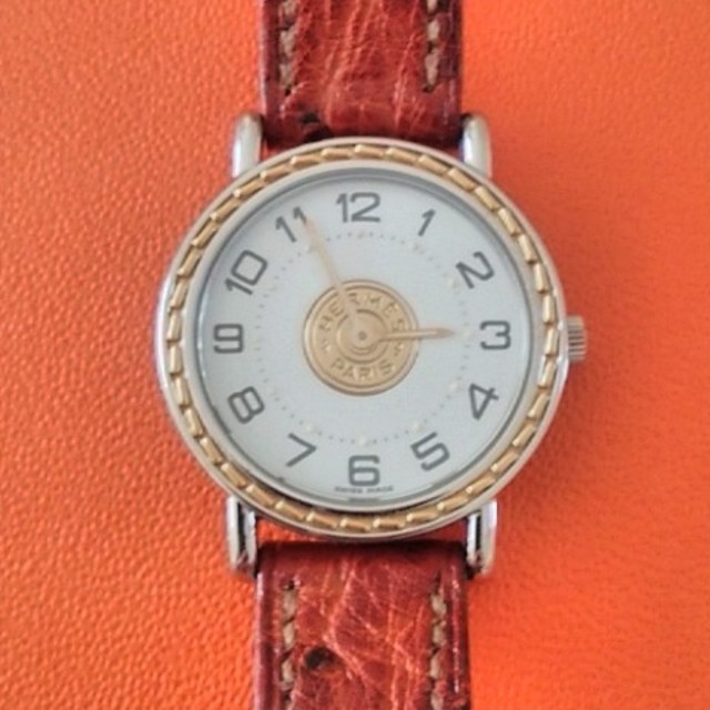Hermes - エルメスHERMES セリエ 腕時計 ウオッチ 稼働 オーストリッチ