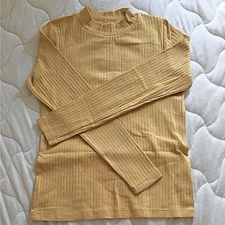 ユニクロ(UNIQLO)の＊リブTシャツ＊黄色＊ユニクロ(Tシャツ(長袖/七分))