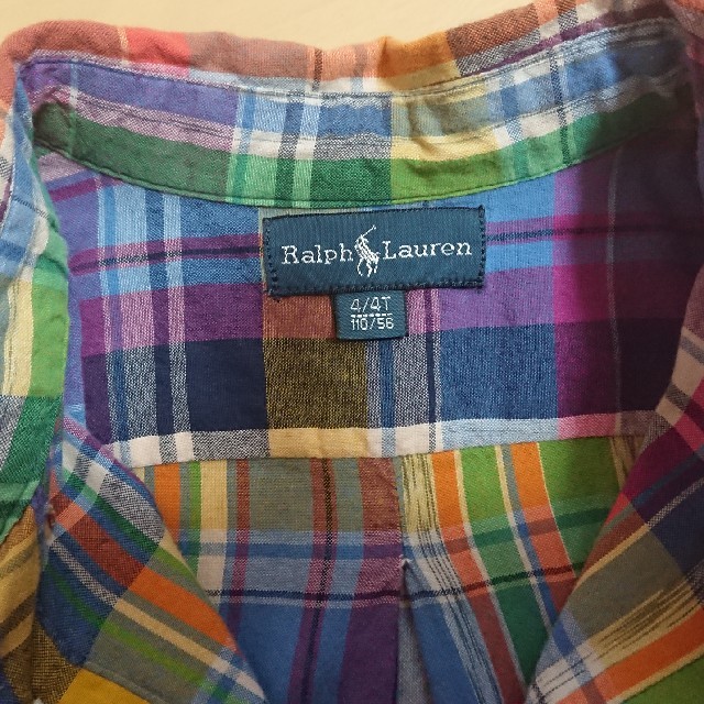Ralph Lauren(ラルフローレン)のラルフローレン 男の子 半袖ボタンダウンシャツ 110 キッズ/ベビー/マタニティのキッズ服男の子用(90cm~)(ブラウス)の商品写真