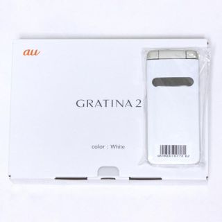 キョウセラ(京セラ)の新品 au GRATINA2 ホワイト 一括購入・残債なし(携帯電話本体)