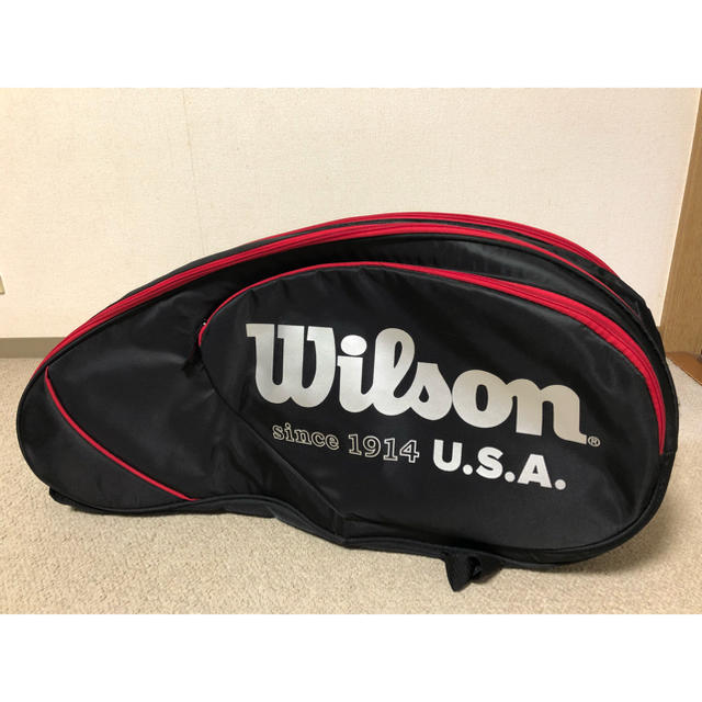 wilson - Wilson ラケットバッグ(6本用)の通販 by shop｜ウィルソンならラクマ