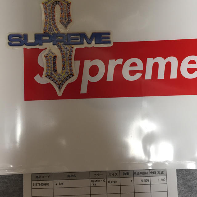 送料込 Supreme TV Tee グレー