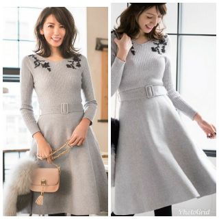 ジャスグリッティー(JUSGLITTY)の新品2018☆美香さん ジャスグリッティー ニット ワンピース(ひざ丈ワンピース)