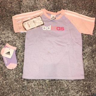 アディダス(adidas)のアディダス キッズ tシャツ 靴下セットア95日本製90 100 adidas(Tシャツ/カットソー)