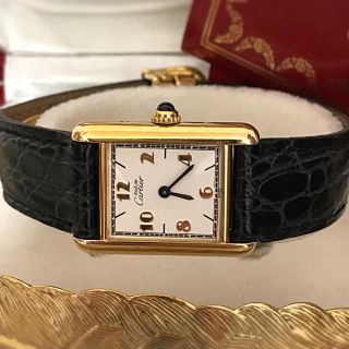 カルティエ(Cartier)の辺見えみり着用♡美保証書付 カルティエ マストタンク ６点アラビア 腕時計 SM(腕時計)