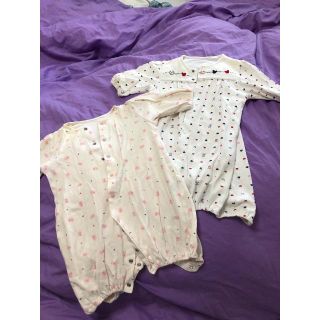 赤ちゃんの城 ベビー服　白色1枚(ロンパース)