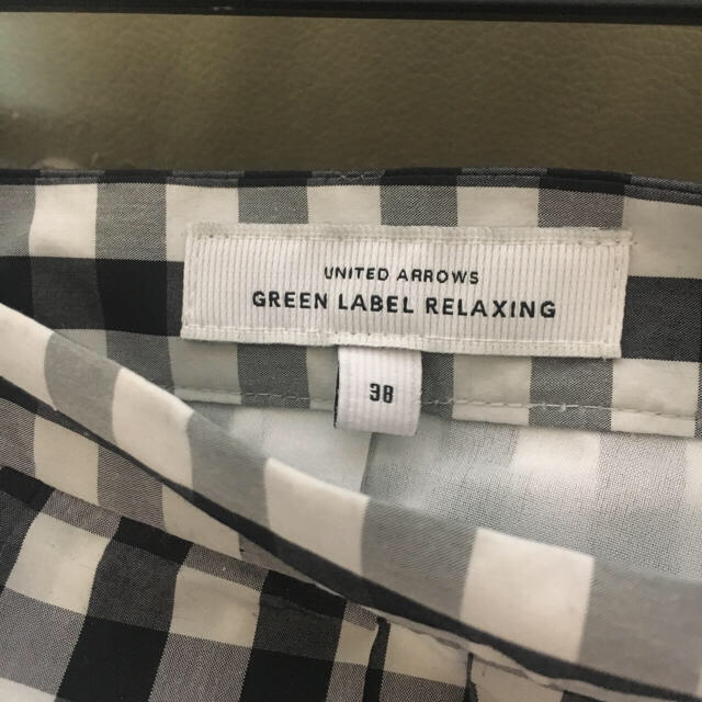 UNITED ARROWS green label relaxing(ユナイテッドアローズグリーンレーベルリラクシング)の美品☆green label relaxing☆ギンガムチェックスカート レディースのスカート(ひざ丈スカート)の商品写真