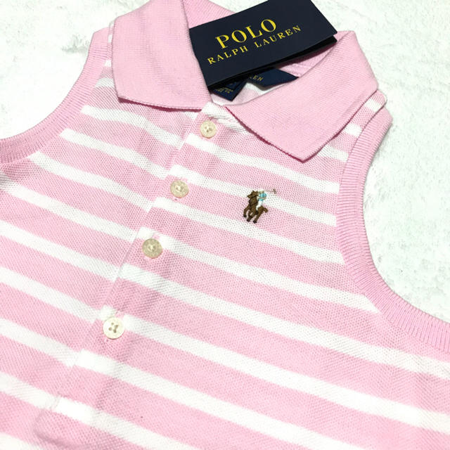 POLO RALPH LAUREN(ポロラルフローレン)の新品✨ノースリーブ ポロシャツワンピース 3T(100) キッズ/ベビー/マタニティのキッズ服女の子用(90cm~)(ワンピース)の商品写真