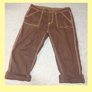 茶色 サルエルパンツ(サルエルパンツ)