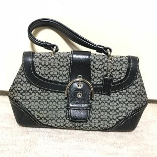 コーチ(COACH)のコーチ ハンドバッグ ミニバッグ 黒 グレー 灰色 ブラック シグネチャー(ハンドバッグ)