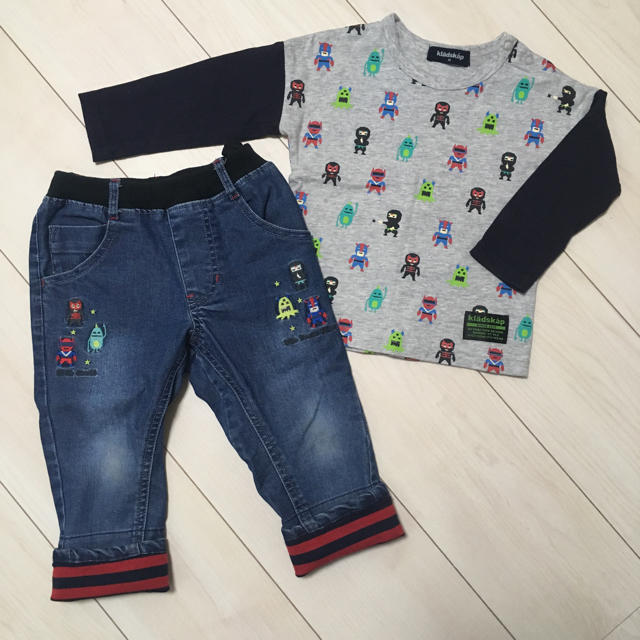 kladskap(クレードスコープ)のクレードスコープ 90 ヒーローセット キッズ/ベビー/マタニティのキッズ服男の子用(90cm~)(Tシャツ/カットソー)の商品写真