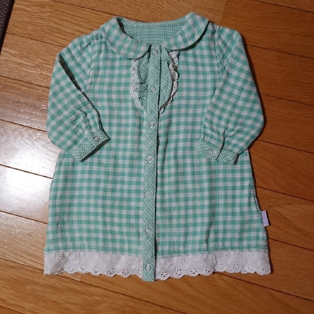 ベルメゾン(ベルメゾン)のフリルワンピース 80 キッズ/ベビー/マタニティのベビー服(~85cm)(ワンピース)の商品写真