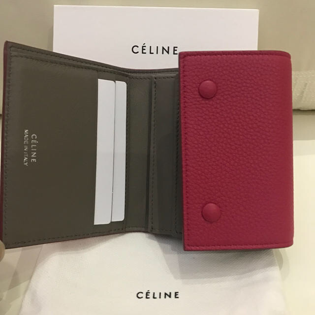 celine(セリーヌ)のCELINE ミニ財布 ピンク バイカラー レディースのファッション小物(財布)の商品写真