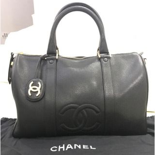 シャネル(CHANEL)のCHANEL ボストンバック  ブラック(ボストンバッグ)