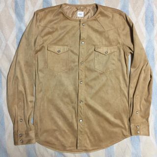 ウィゴー(WEGO)のBROWNY VINTAGE  ノーカラーシャツ(シャツ)