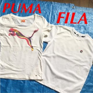 プーマ(PUMA)のPUMA FILA Tシャツ スポーツ トレーニング S 2枚(Tシャツ(半袖/袖なし))