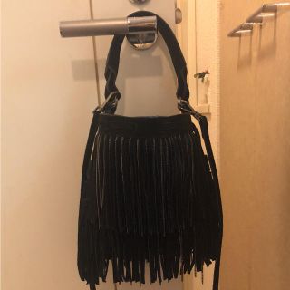 ザラ(ZARA)のZARA 本革フリンジバッグ(ショルダーバッグ)