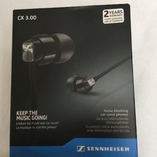 ゼンハイザー(SENNHEISER)のゼンハイザー CX 3.00 カナル型イヤホン　黒(ヘッドフォン/イヤフォン)