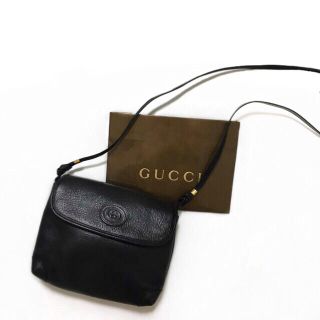 グッチ(Gucci)の超美品♡レア♡グッチ♡ロゴプレート付き♡キャビアスキン♡レザーショルダーバッグ(ショルダーバッグ)