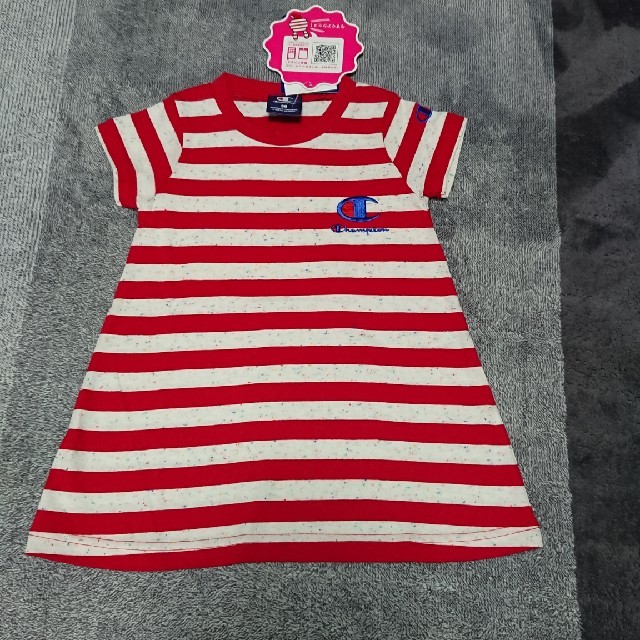 Champion(チャンピオン)のチャンピオン☆ボーダーワンピース キッズ/ベビー/マタニティのキッズ服女の子用(90cm~)(ワンピース)の商品写真