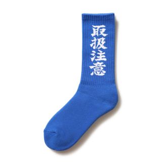 シュプリーム(Supreme)の夫婦良品さま専用BlackEyePatch  LABEL SOCKS BLUE(ソックス)