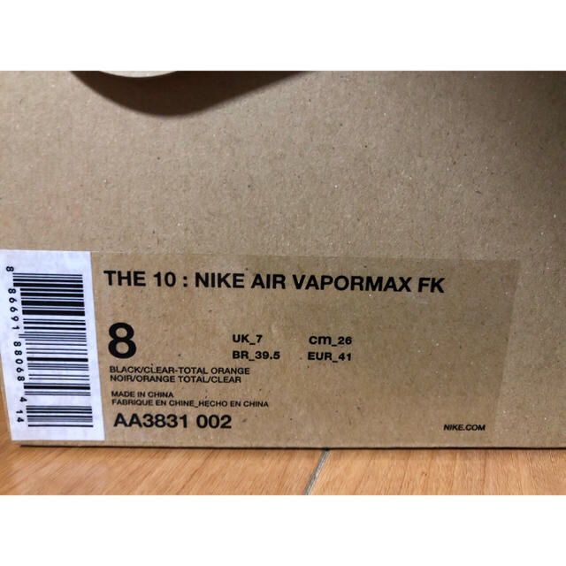 NIKE(ナイキ)のnike air vapormax fk off-white メンズの靴/シューズ(スニーカー)の商品写真