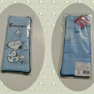 スヌーピー(SNOOPY)のマイクロファイバー傘入れ  ペットボトルカバー マルチポーチ  ブルー(ポーチ)