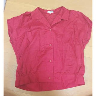 サンタモニカ(Santa Monica)の赤 シャツ ヴィンテージ 古着(シャツ/ブラウス(半袖/袖なし))
