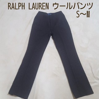 ラルフローレン(Ralph Lauren)のRALPH LAUREN ストレッチウールパンツ 茶ストライプ 7号 S～M相当(カジュアルパンツ)