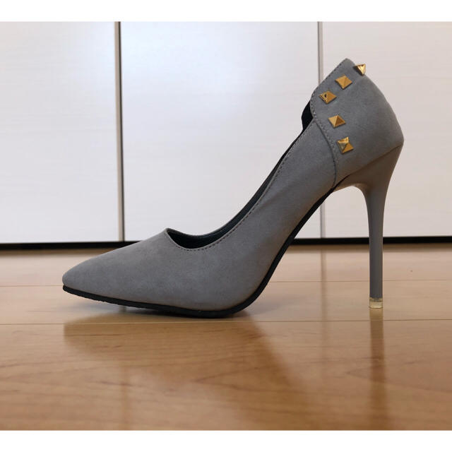 グレー パンプス レディースの靴/シューズ(ハイヒール/パンプス)の商品写真