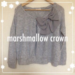 マシュマロクラウン(marshmallow crown)のシフォンリボンか可愛いゆるニット♡(ニット/セーター)