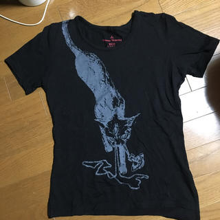 ヴィヴィアンウエストウッド(Vivienne Westwood)のVivienna Westwod(REDLABEL) 猫Tシャツ黒 2 (Tシャツ(半袖/袖なし))