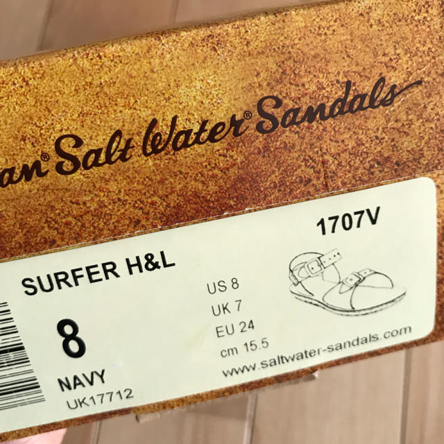 こども ビームス(コドモビームス)のsaltwater salt water サンダル 新品未使用　us8 キッズ/ベビー/マタニティのキッズ靴/シューズ(15cm~)(サンダル)の商品写真