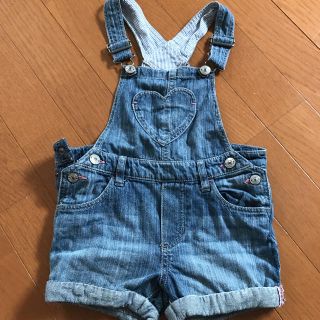 エイチアンドエム(H&M)の【Kids】H&M デニムサロペット(ショートパンツ)(カバーオール)