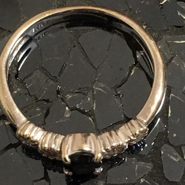 K10WG ダイヤとサファイアの指輪 レディースのアクセサリー(リング(指輪))の商品写真