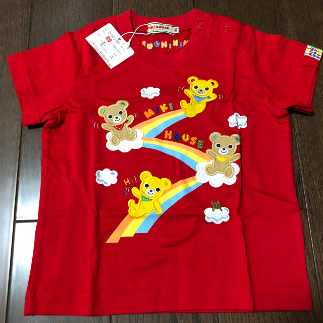 【新品】ミキハウス Tシャツ 80cm 赤