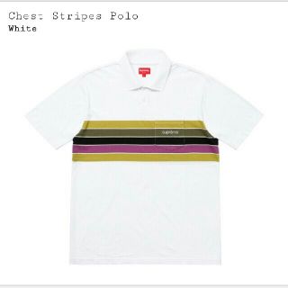 シュプリーム(Supreme)のsupreme chest stripes polo white S(ポロシャツ)